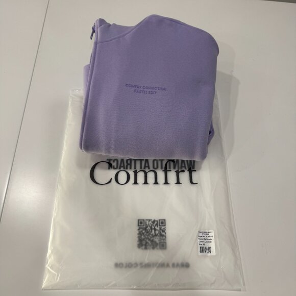 Comfrt Pastel Zip Hoodie Limited Edition: Lavender New, Size XS Runs Oversized - Picture 14 of 16